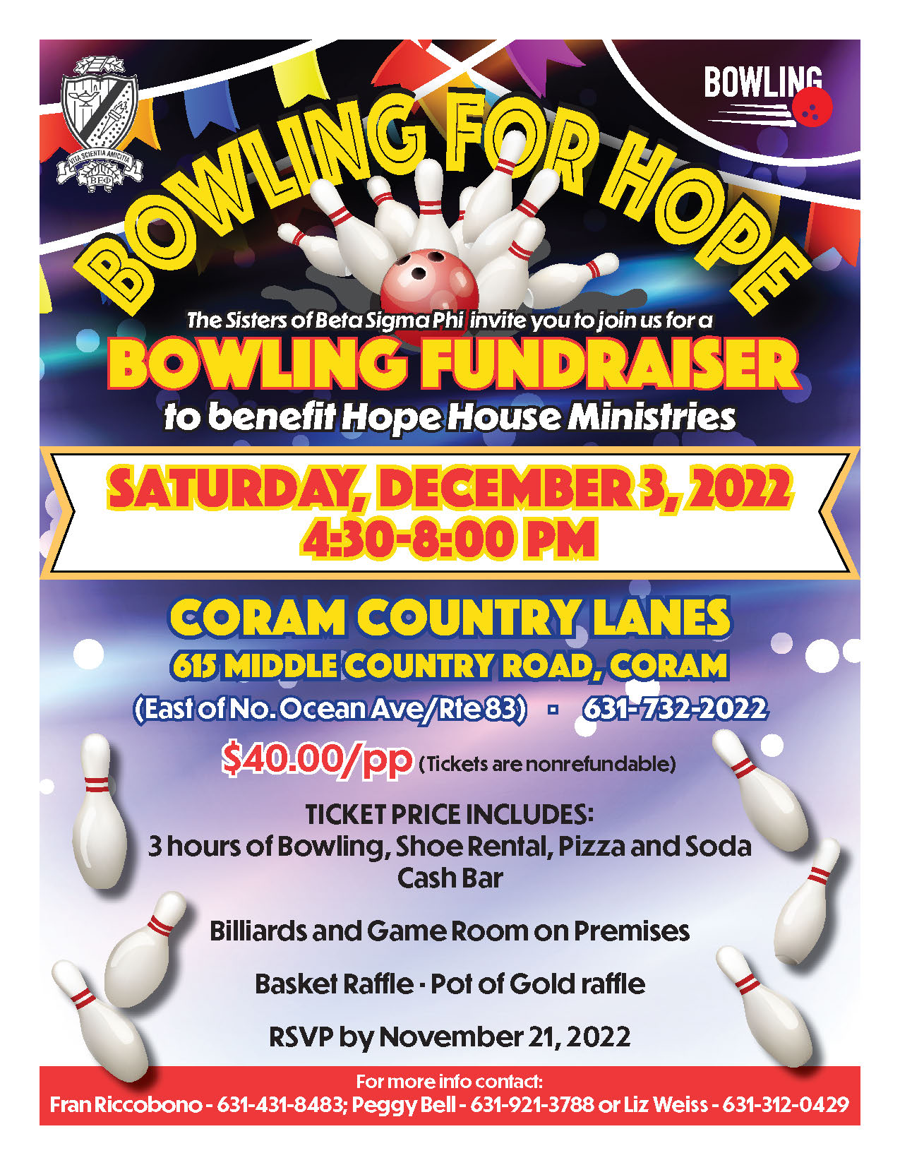 Bowling for Hope flyer